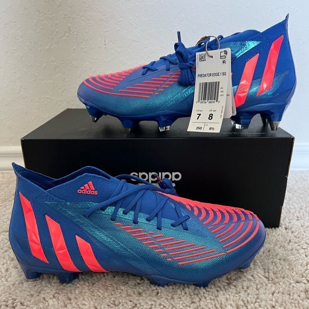Adidas Predator Edge .1 SG Soft Ground Soccer Cleats Blue